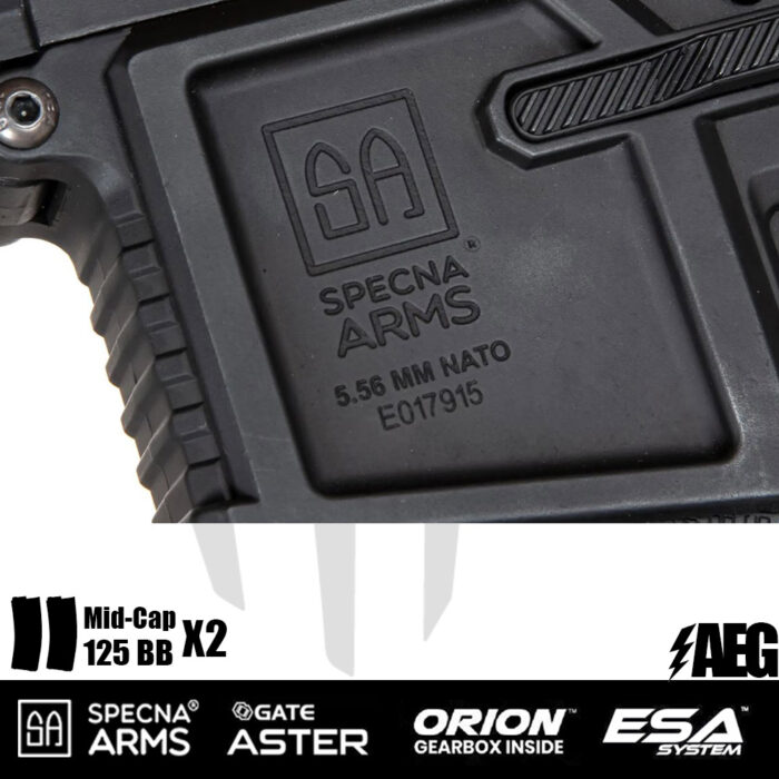 Specna Arms SA-E09-RH EDGE 2.0™ Airsoft Tüfeği Heavy Ops Stock – Siyah