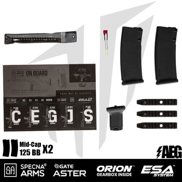 Specna Arms SA-E09-RH EDGE 2.0™ Airsoft Tüfeği Heavy Ops Stock – Siyah