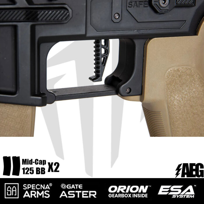 Specna Arms SA-E09-RH EDGE 2.0™ Airsoft Tüfeği Heavy Ops Stock – Half Tan