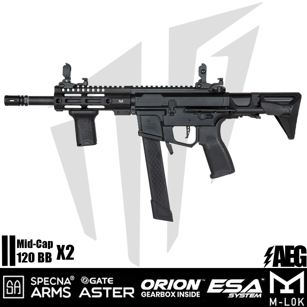 Specna Arms SA-X01 EDGE 2.0 SMG Airsoft Tüfeği – Siyah