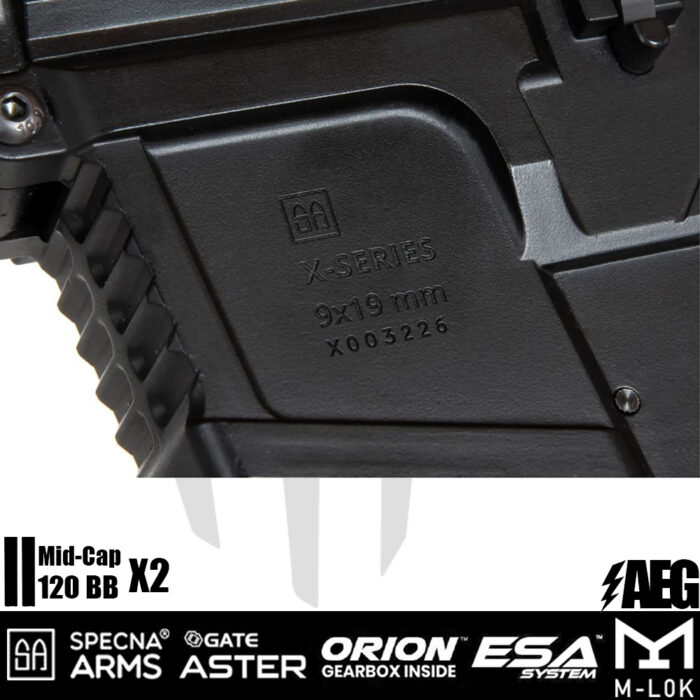 Specna Arms SA-X01 EDGE 2.0 SMG Airsoft Tüteği – Siyah