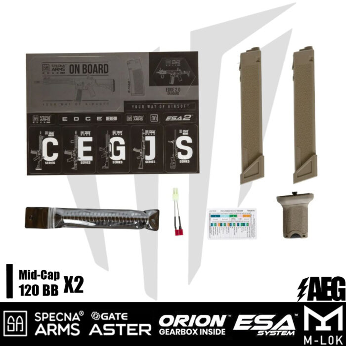 Specna Arms SA-X01 EDGE 2.0 Smg Airsoft Tüfeği – Half-tan