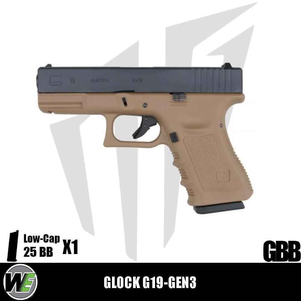 WE Glock G19-Gen.3 Airsoft Tabanca – Yarım Tan