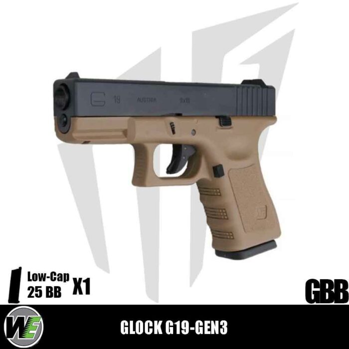 WE Glock G19-Gen3 Airsoft Tabanca - Yarım Tan