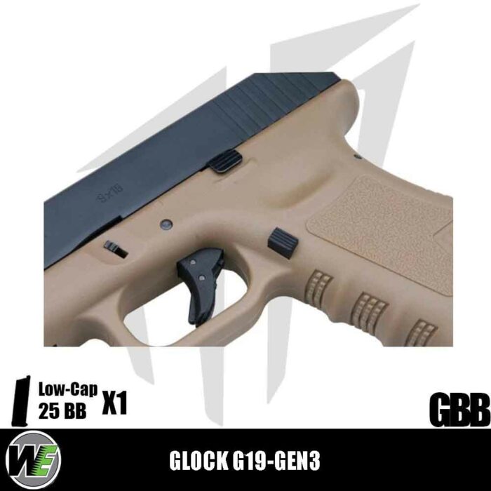 WE Glock G19-Gen3 Airsoft Tabanca - Yarım Tan