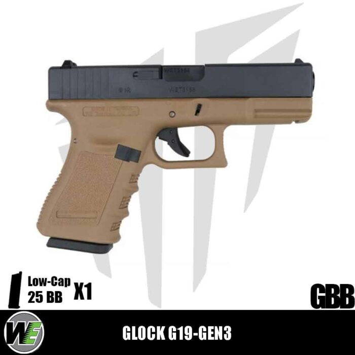 WE Glock G19-Gen3 Airsoft Tabanca - Yarım Tan