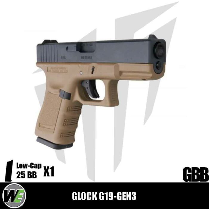 WE Glock G19-Gen3 Airsoft Tabanca - Yarım Tan