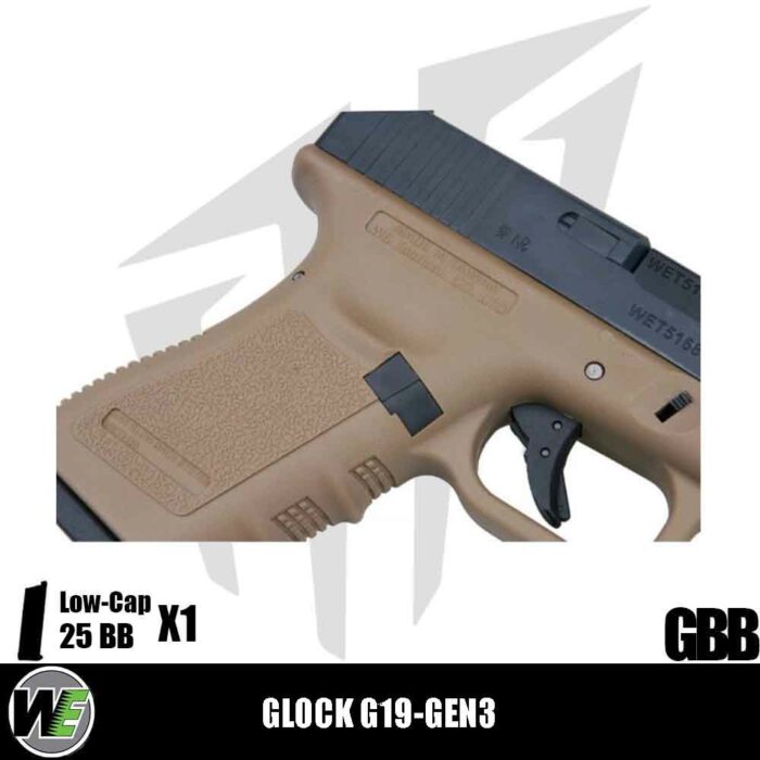 WE Glock G19-Gen3 Airsoft Tabanca - Yarım Tan