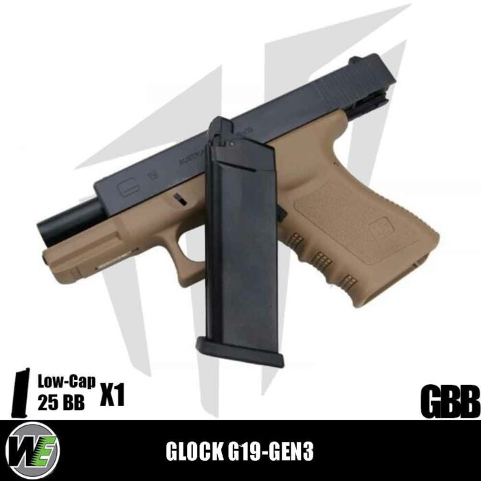 WE Glock G19-Gen3 Airsoft Tabanca - Yarım Tan