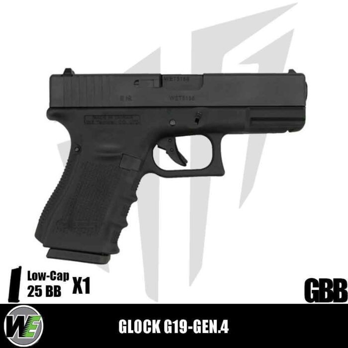 WE Glock G19-Gen.4 Airsoft Tabanca – Siyah