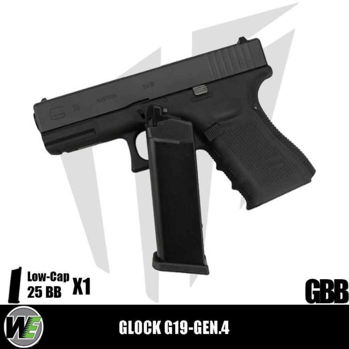 WE Glock G19-Gen.4 Airsoft Tabanca – Siyah