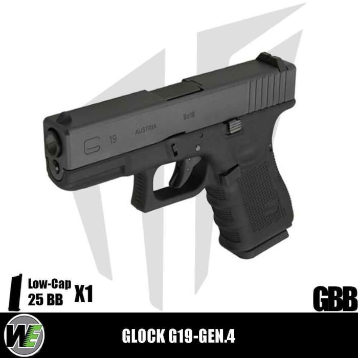WE Glock G19-Gen.4 Airsoft Tabanca – Siyah