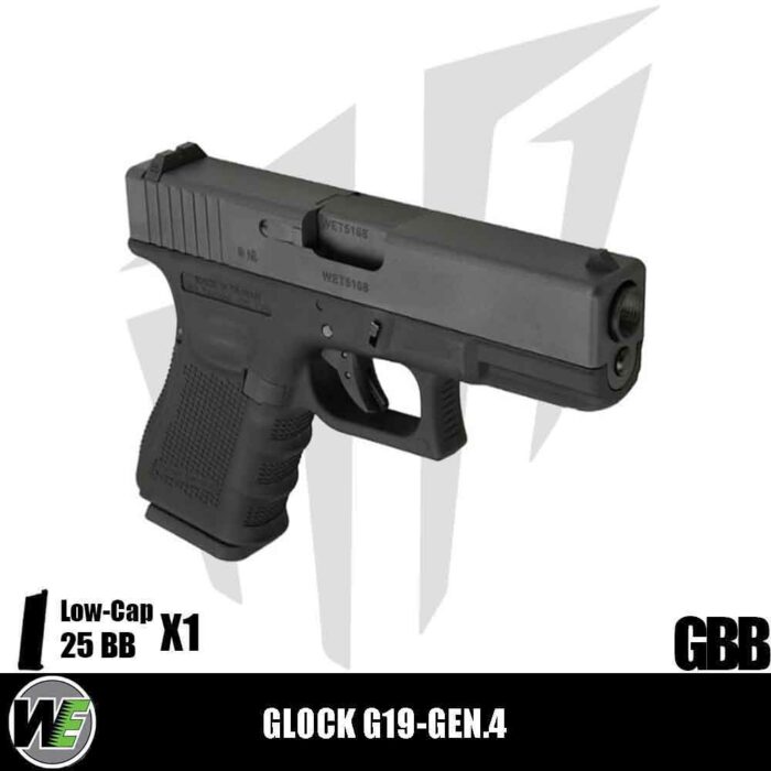 WE Glock G19-Gen.4 Airsoft Tabanca – Siyah