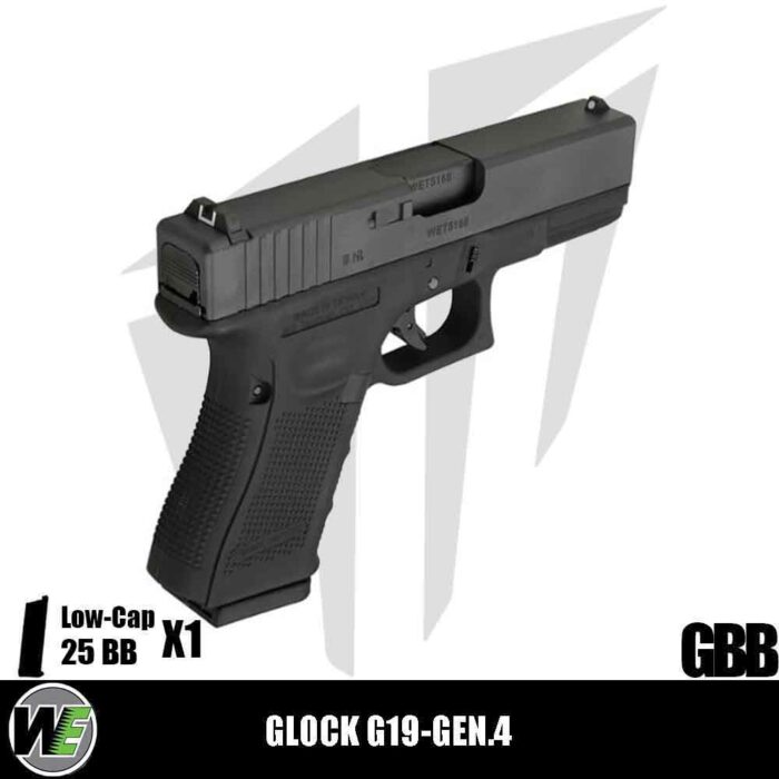 WE Glock G19-Gen.4 Airsoft Tabanca – Siyah