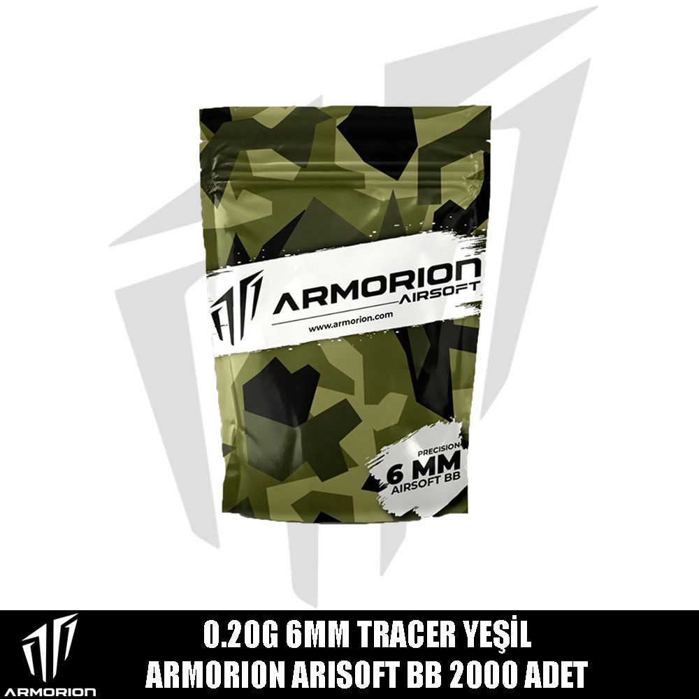 Armorion Airsoft BB 0.20g – 2000 Adet – Tracer Yeşil