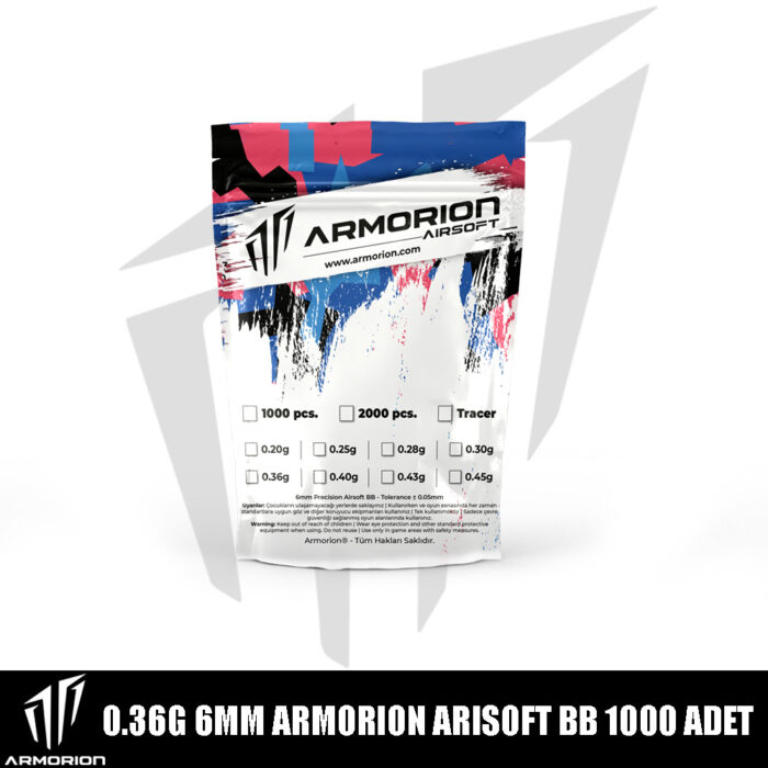 Armorion Airsoft BB 0.36g – 1000 Adet