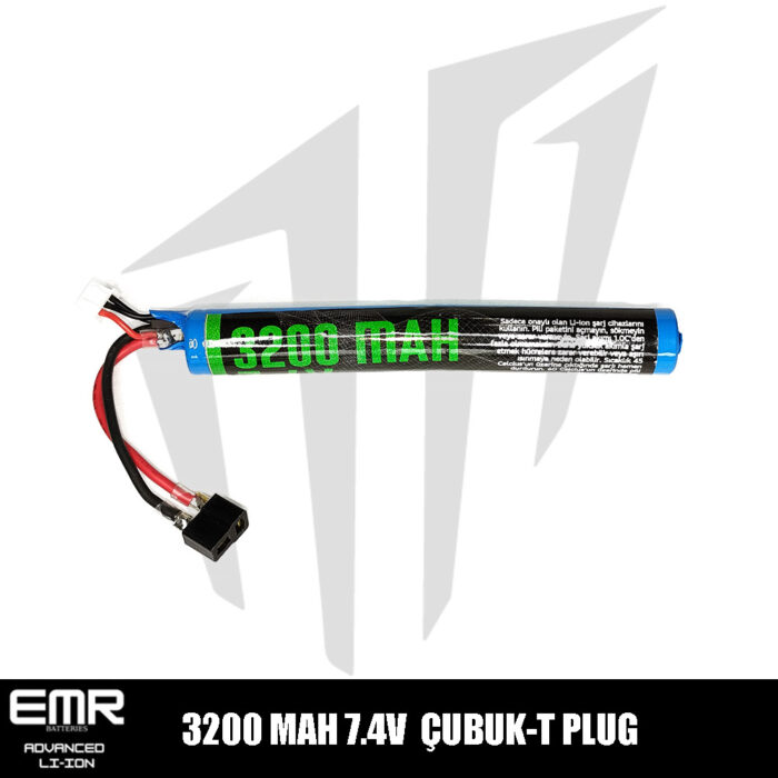 EMR 7.4V 3200 Mah Çubuk-T Plug Lithium-Ion Pil