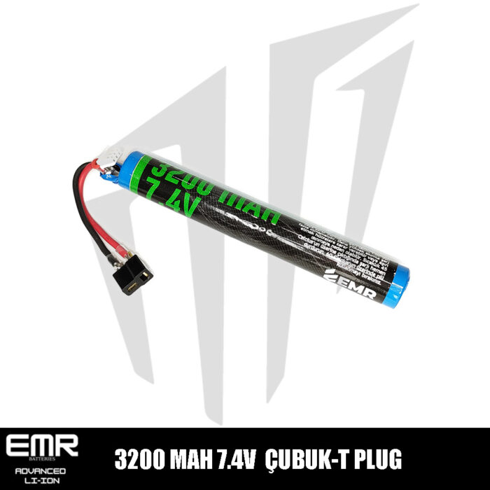 EMR 7.4V 3200 Mah Çubuk-T Plug Lithium-Ion Pil