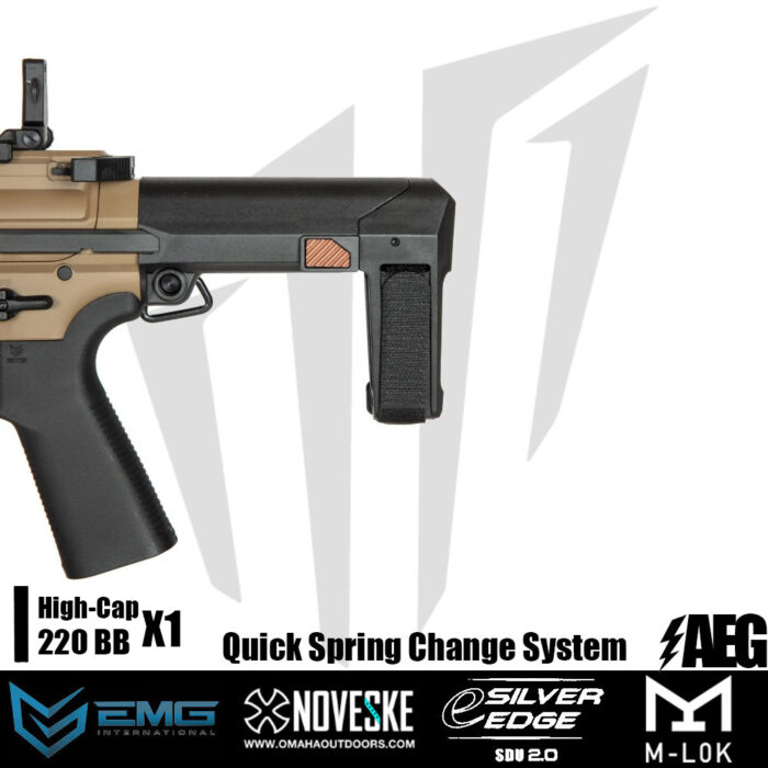 EMG Noveske Space Invader 9mm PCC Airsoft Tüfeği – Tan - Modlu