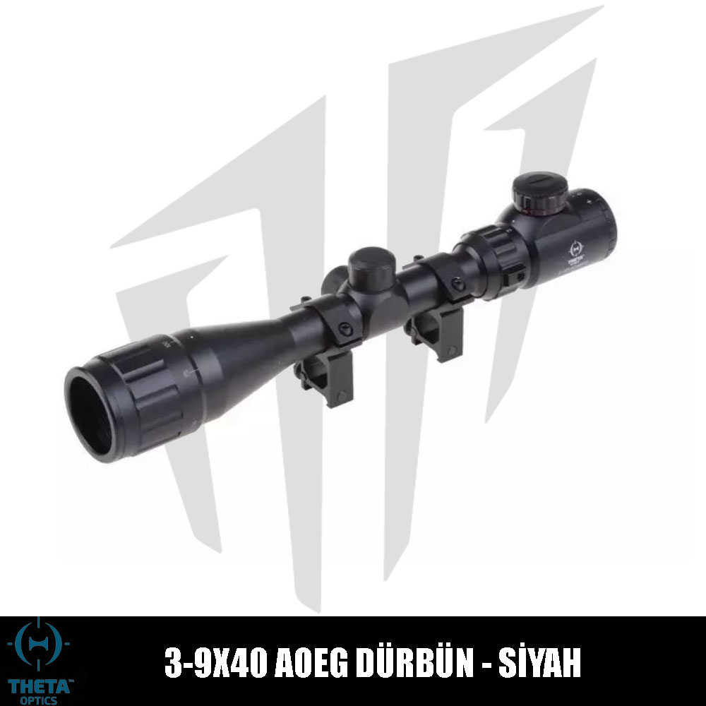 Theta Optics 3-9X40 AOEG Dürbün – Siyah