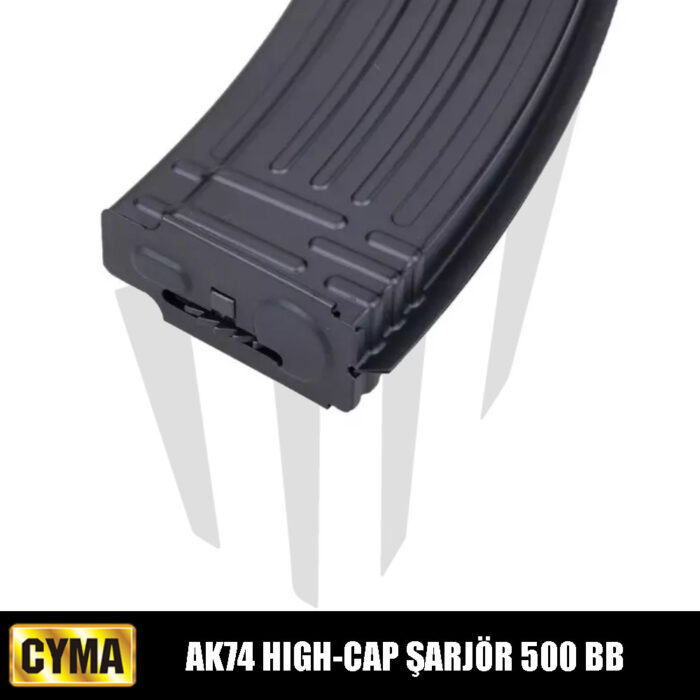 Cyma AK74 Airsoft Tüfekleri İçin High-Cap 500 BB'lik Airsoft Şarjör