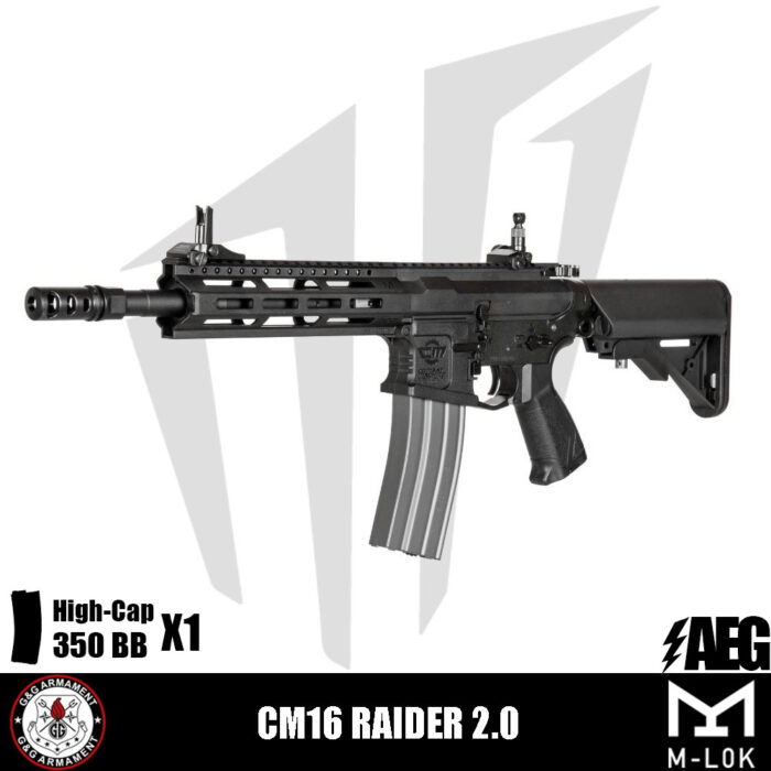 G&G CM16 Raider 2.0 Airsoft Tüfeği – Siyah