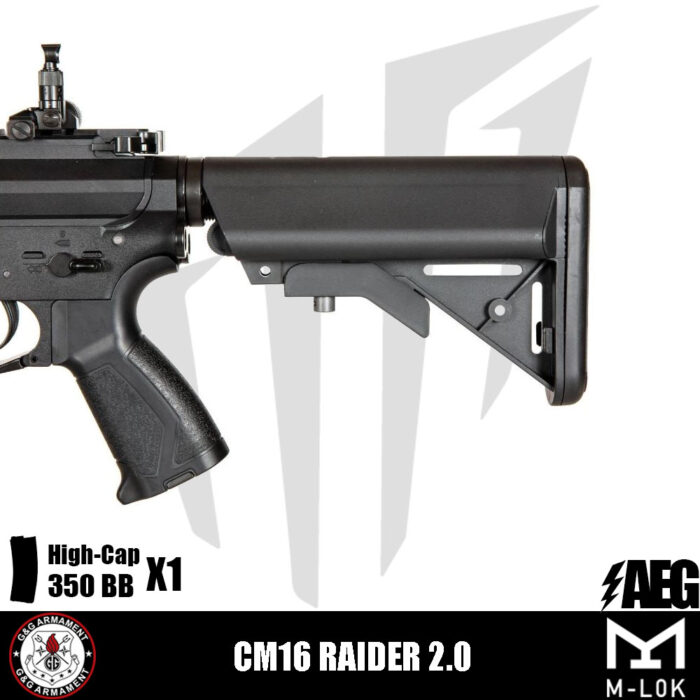 G&G CM16 Raider 2.0 Airsoft Tüfeği – Siyah