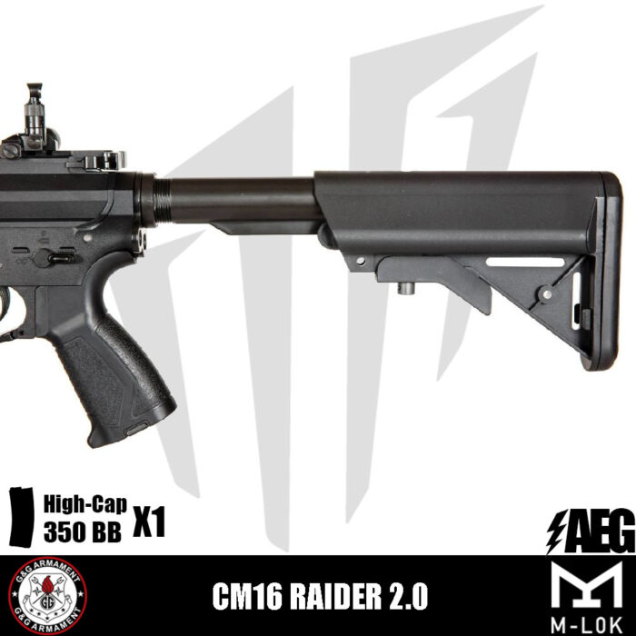 G&G CM16 Raider 2.0 Airsoft Tüfeği – Siyah