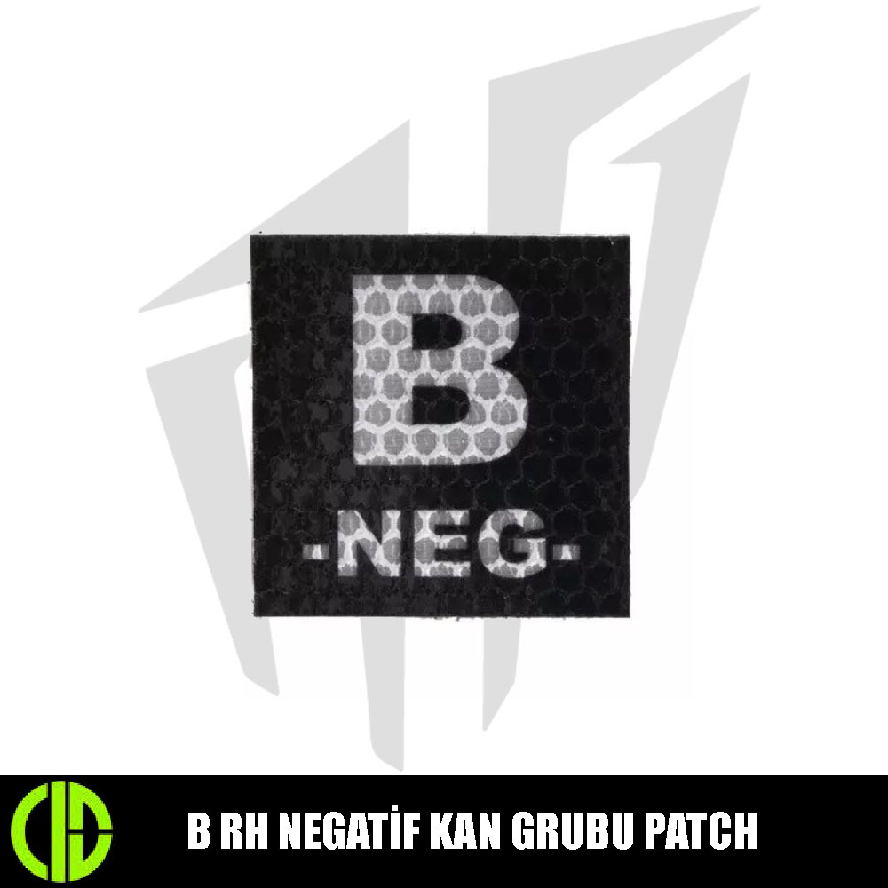 Combat-ID B Rh Negatif Kan Grubu IR Patch