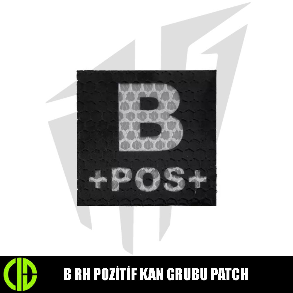 Combat-ID B Rh Pozitif Kan Grubu IR Patch