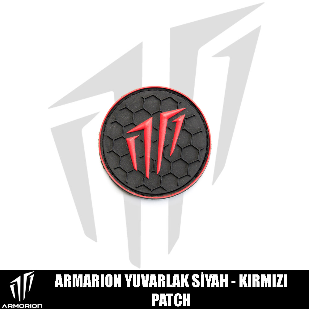 Armorion Yuvarlak Patch - Siyah – Kırmızı