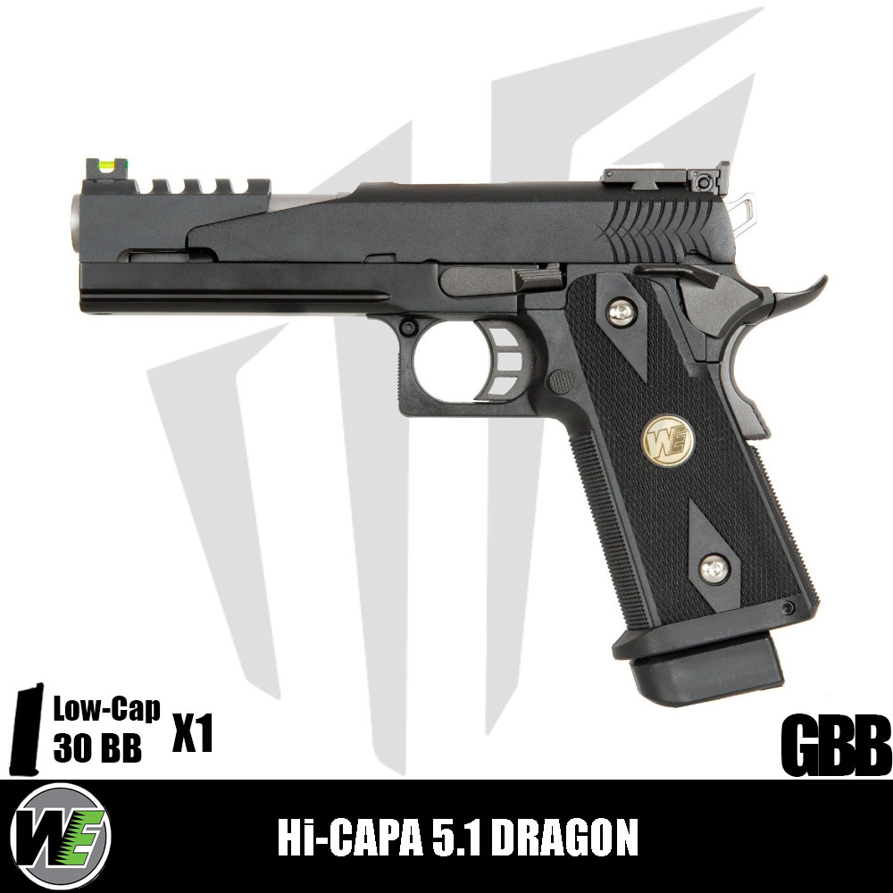 WE Hi-Capa 5.1 Dragon Maple Leaf Airsoft Tabanca – Siyah