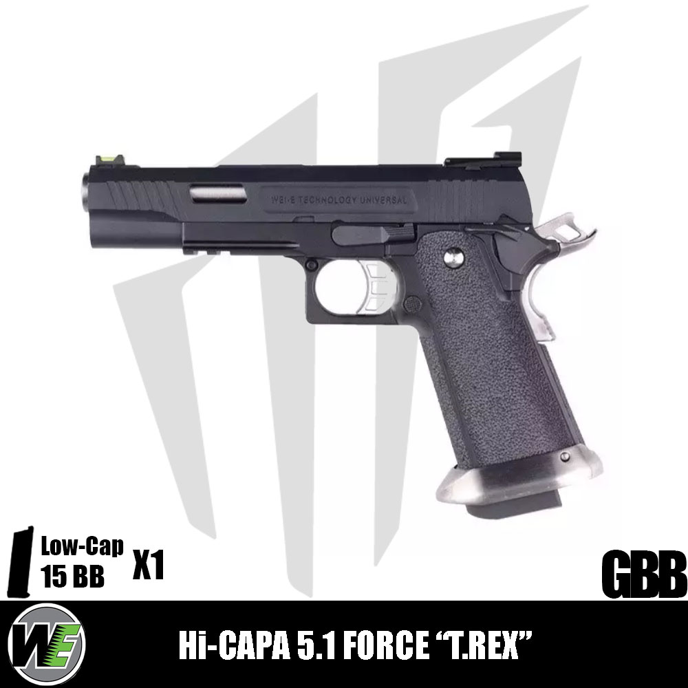 WE Hi-Capa 5.1 Force “T.REX” Airsoft Tabanca – Siyah