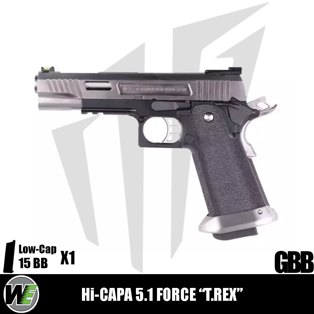 WE Hi-Capa 5.1 Force “T.REX” Airsoft Tabanca – Gümüş