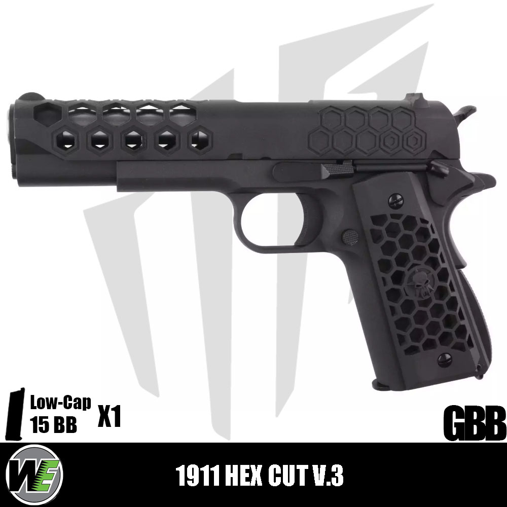 WE 1911 Hex Cut V.3 Airsoft Tabanca – Siyah