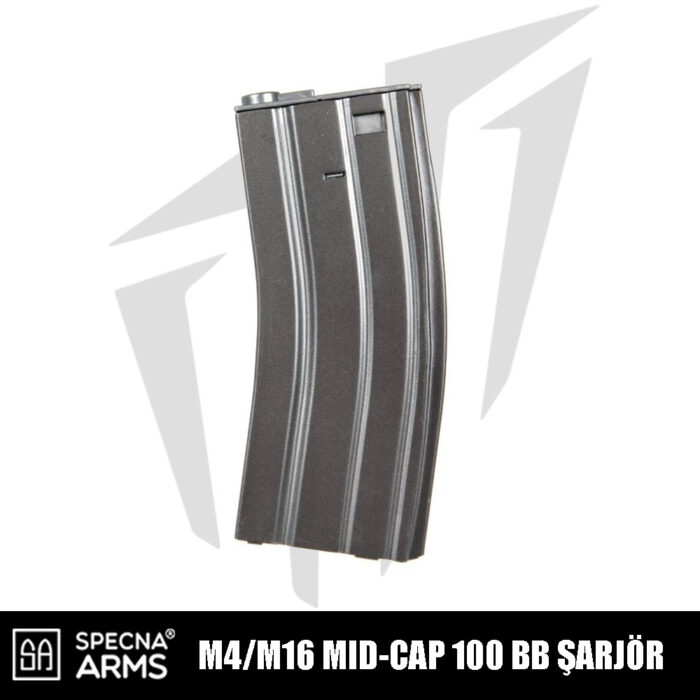 Specna Arms M4/M16 Real-Cap 100BB’lik Airsoft Şarjörü – Gri