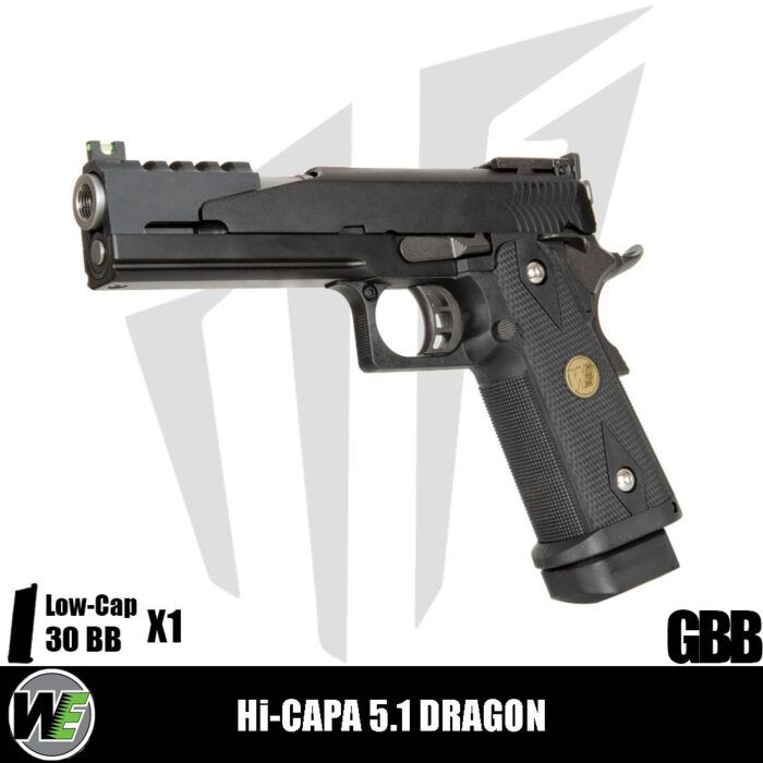 WE Hi-Capa 5.1 Dragon Maple Leaf Airsoft Tabanca – Siyah