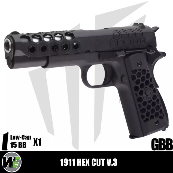 WE 1911 Hex Cut V.3 Airsoft Tabanca – Siyah