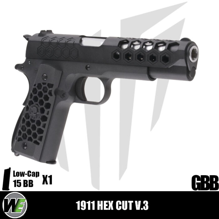 WE 1911 Hex Cut V.3 Airsoft Tabanca – Siyah