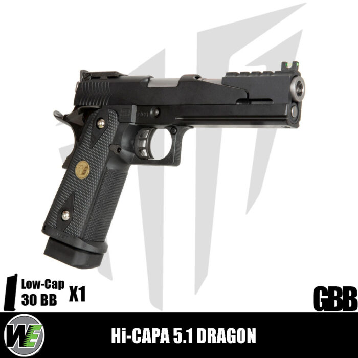 WE Hi-Capa 5.1 Dragon Maple Leaf Airsoft Tabanca – Siyah