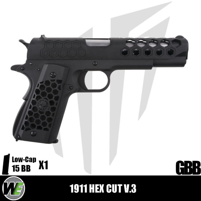 WE 1911 Hex Cut V.3 Airsoft Tabanca – Siyah
