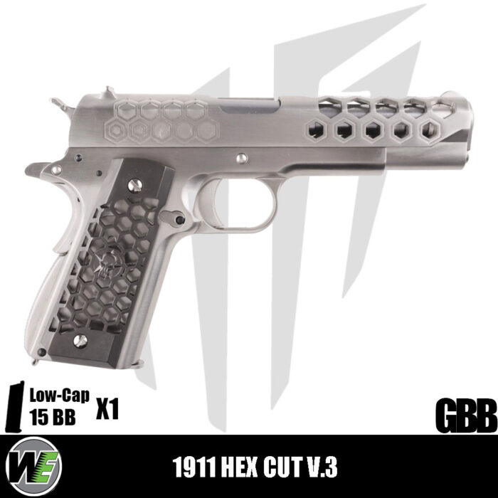 WE 1911 Hex Cut V.3 Airsoft Tabanca – Gümüş