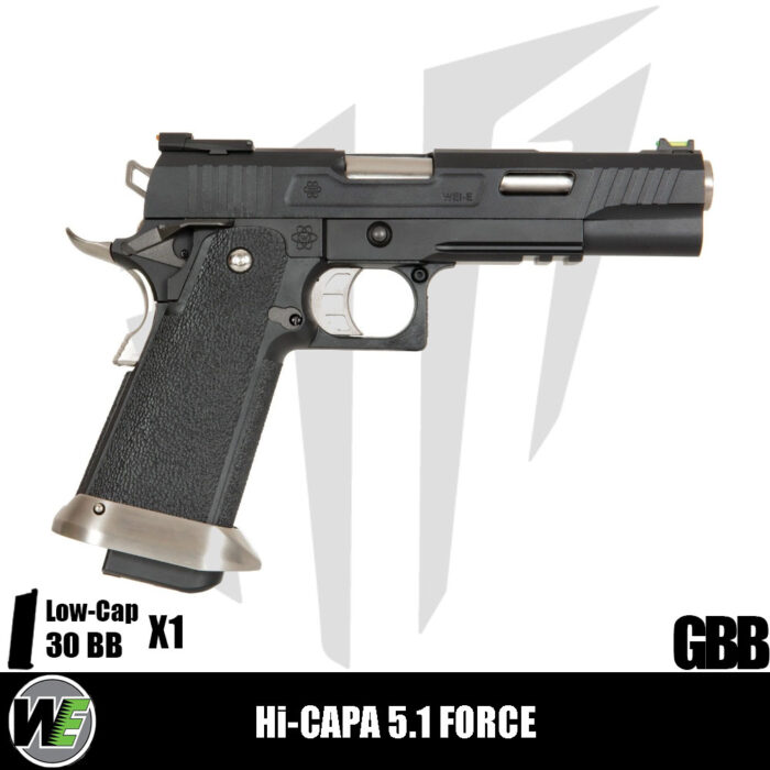 WE Hi-Capa 5.1 Force Maple Leaf Airsoft Tabanca – Siyah