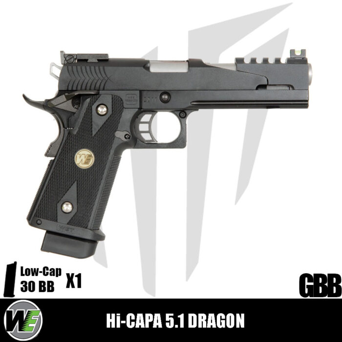 WE Hi-Capa 5.1 Dragon Maple Leaf Airsoft Tabanca – Siyah
