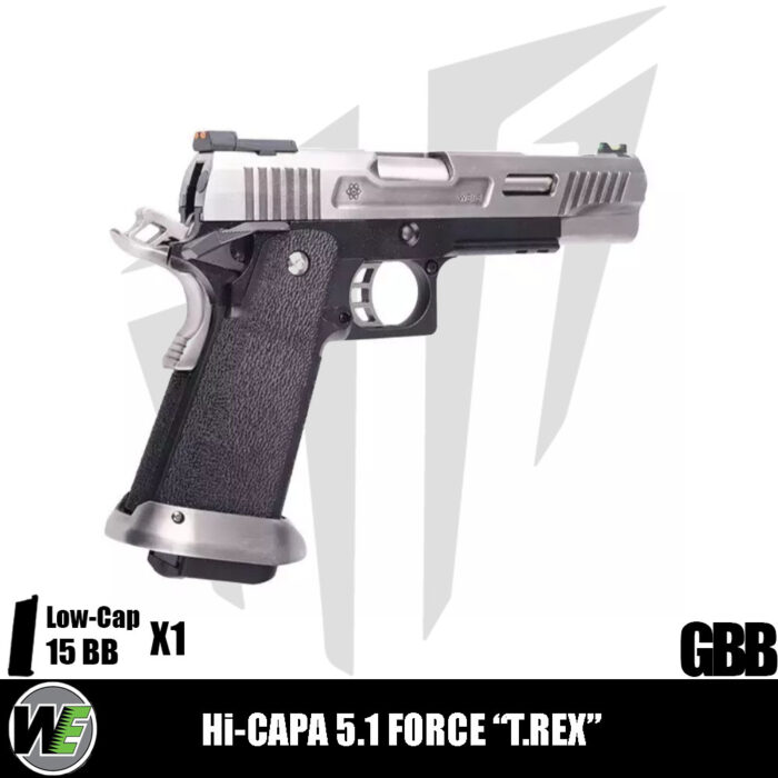 WE Hi-Capa 5.1 Force “T.REX” Airsoft Tabanca – Gümüş