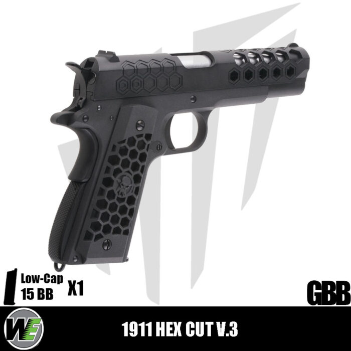 WE 1911 Hex Cut V.3 Airsoft Tabanca – Siyah