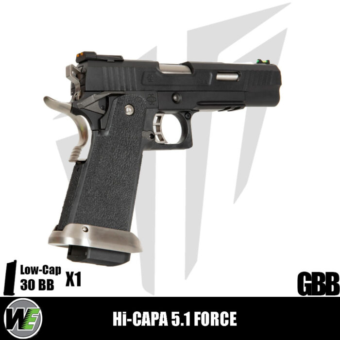 WE Hi-Capa 5.1 Force Maple Leaf Airsoft Tabanca – Siyah