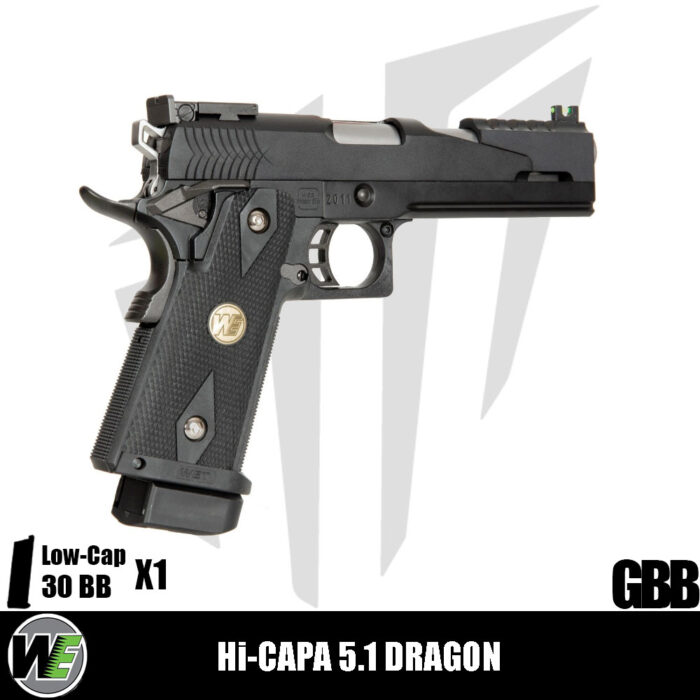 WE Hi-Capa 5.1 Dragon Maple Leaf Airsoft Tabanca – Siyah