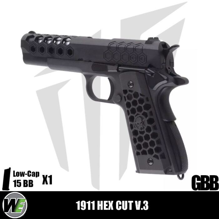 WE 1911 Hex Cut V.3 Airsoft Tabanca – Siyah