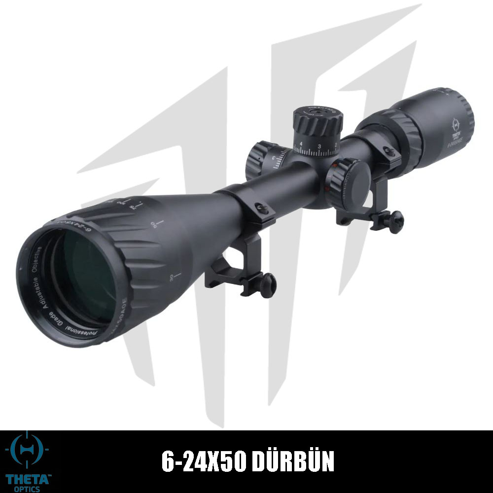 Theta Optics 6-24x50 Dürbün – Siyah